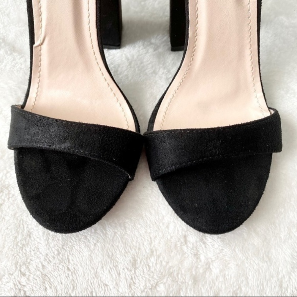 Suede Ankle Strap Heels - Picture 2 of 7
